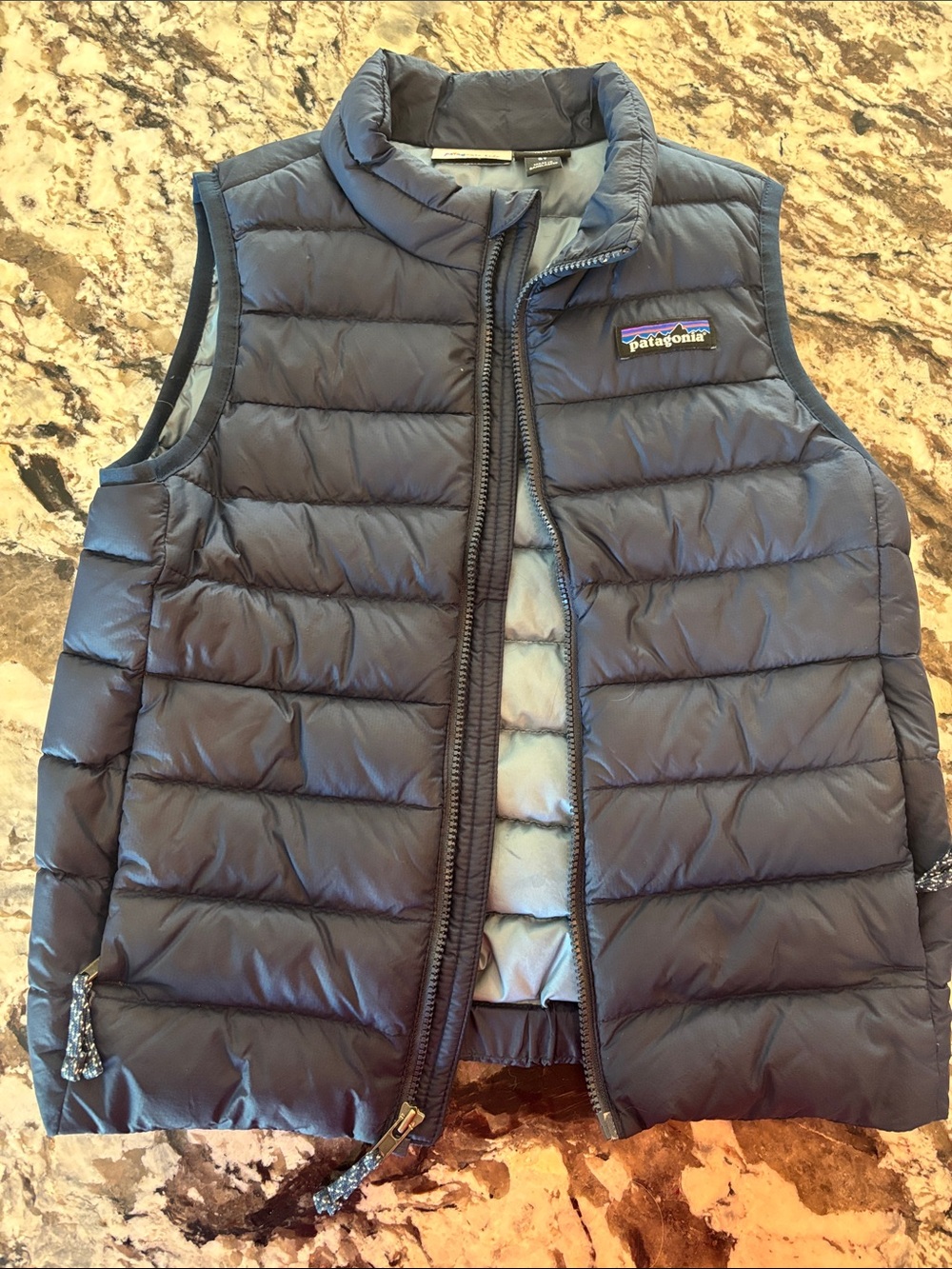 Patagonia Boys Dark Navy Quilted Down Vest